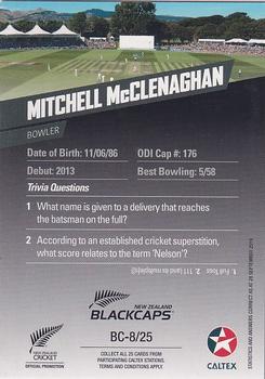 2016-17 Caltex New Zealand Blackcaps #BC-8/25 Mitchell McClenaghan Back