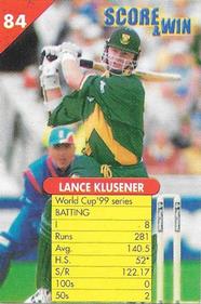 1999 Center Fresh Gum Cricket #84 Lance Klusener Front