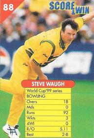 1999 Center Fresh Gum Cricket #88 Steve Waugh Front