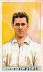 1912 Reeve's Chocolate Cricketers #16 Kenneth Hutchings Front