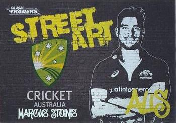 2021-22 TLA Traders Cricket Australia - Street Art Black #SABK 02 Marcus Stoinis Front