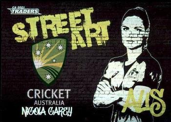 2021-22 TLA Traders Cricket Australia - Street Art Black #SABK 01 Nicola Carey Front