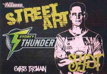 2021-22 TLA Traders Cricket Australia - Street Art Black #SABK 18 Chris Tremain Front