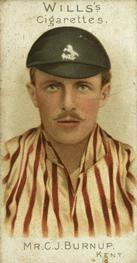 1901 Wills's Cricketer Series (Plain Backs) #32 Cuthbert Burnup Front