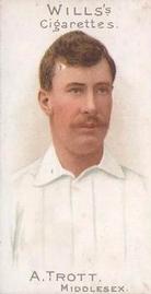 1901 Wills's Cricketer Series (Vignettes) #5 Albert Trott Front