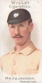 1901 Wills's Cricketer Series (Vignettes) #9 Stanley Jackson Front