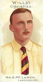 1901 Wills's Cricketer Series (Vignettes) #42 Archie MacLaren Front