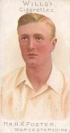 1901 Wills's Cricketer Series (Vignettes) #48 Harry Foster Front