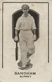 1924 G. G. Goode Club House & Milo Prominent Cricketers #NNO Andy Sandham Front