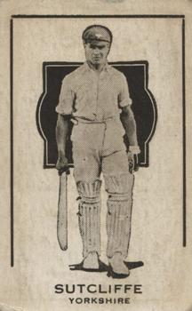 1924 G. G. Goode Club House & Milo Prominent Cricketers #NNO Herb Sutcliffe Front
