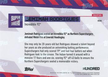 2021 Topps Now The Hundred #6 Jemimah Rodrigues Back