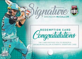 2017-18 Tap 'N' Play BBL Cricket - Signatures Redemption #SSR-02 Brendon McCullum Front