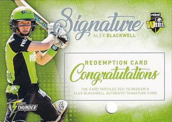 2017-18 Tap 'N' Play BBL Cricket - Signatures Redemption #SSR-08 Alex Blackwell Front