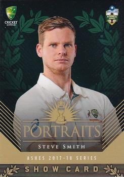 2017-18 Tap 'N' Play Ashes - Portraits Showcard #SC-01 Steve Smith Front