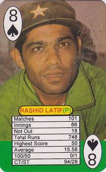 1999 Universal One Day International Batting  #8♠ Rashid Latif Front