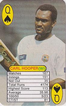 1999 Universal One Day International Batting  #Q♠ Carl Hooper Front