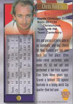 1997 Sports Deck Cricket #30 Chris Harris Back