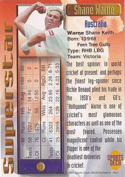 1997 Sports Deck Cricket #56 Shane Warne Back