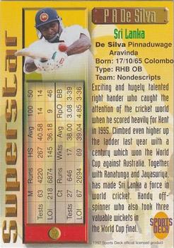 1997 Sports Deck Cricket #62 P.A. De Silva Back