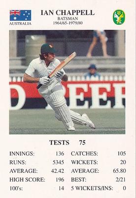 1993 The Great Test Match Card Game #NNO Ian Chappell Front