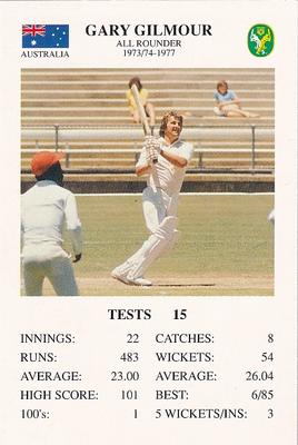 1993 The Great Test Match Card Game #NNO Gary Gilmour Front