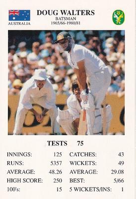 1993 The Great Test Match Card Game #NNO Doug Walters Front
