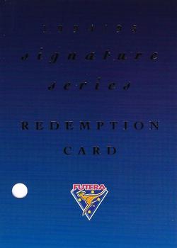 1994-95 Futera Cricket - Signature Series Redemptions #Sig 2 Shane Warne Front