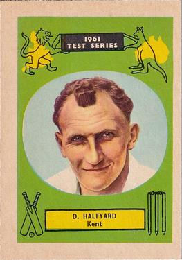 1961 A&BC Cricket 1961 Test Series (Large Border) #8 Dave Halfyard Front