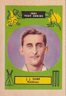 1961 A&BC Cricket 1961 Test Series (Large Border) #9 John Warr Front