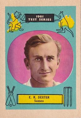 1961 A&BC Cricket 1961 Test Series (Large Border) #18 Ted Dexter Front