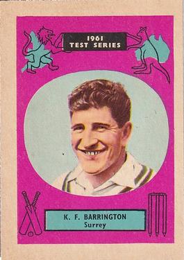 1961 A&BC Cricket 1961 Test Series (Large Border) #20 Ken Barrington Front