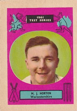 1961 A&BC Cricket 1961 Test Series (Large Border) #25 Martin Horton Front