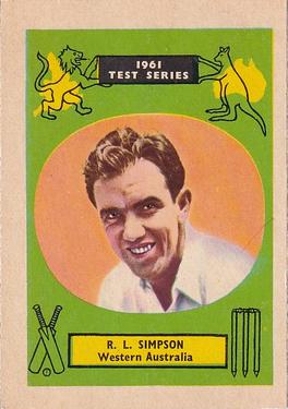 1961 A&BC Cricket 1961 Test Series (Large Border) #40 Bobby Simpson Front