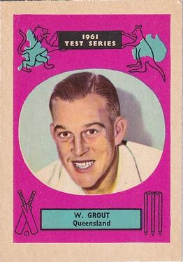 1961 A&BC Cricket 1961 Test Series (Large Border) #44 Wally Grout Front