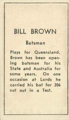 1946-47 Coles Cricketers (Framelines) #NNO Bill Brown Back