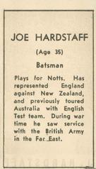 1946-47 Coles Cricketers (Framelines) #NNO Joseph Hardstaff Back