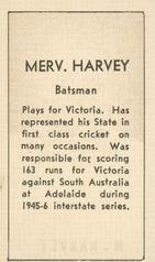 1946-47 Coles Cricketers (Framelines) #NNO Merv Harvey Back