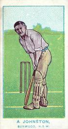 1905 Wills's Australian Club Cricketers #NNO Aubrey Johnston Front
