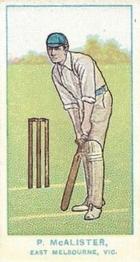 1905 Wills's Australian Club Cricketers #NNO Peter McAlister Front