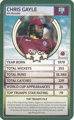 2020 Top Trumps World Cricket Stars #NNO Chris Gayle Front