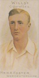 1989 Nostalgia 1901 Wills's Cricketers (Reprint) #48 Harry Foster Front
