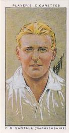 1989 Imperial Tobacco Ltd. 1934 Player's Cricketers (Reprint) #25 Reg Santall Front