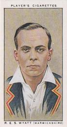 1989 Imperial Tobacco Ltd. 1934 Player's Cricketers (Reprint) #34 R.E.S. Wyatt Front