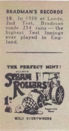 2002 Tony Sheldon Bradmans Records Steam Rollers Series 1 (Reprint) #15 In 1930 At Lords... Back