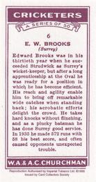 1999 Card Collector's Society 1936 Churchman's Cricketers (reprint) #6 Edward Brooks Back