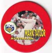1995 Card Mania Limited Edition Australian Cricket Board POG Milk Caps #1 Mark Taylor Front