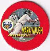 1995 Card Mania Limited Edition Australian Cricket Board POG Milk Caps #2 Mark Waugh Front