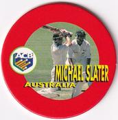 1995 Card Mania Limited Edition Australian Cricket Board POG Milk Caps #5 Michael Slater Front