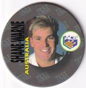 1995 Crown & Andrews Cricket Test Series & Sheffield Shield POG Pack Milk Caps #C36 Shane Warne Front