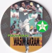 1995 Crown & Andrews Cricket Test Series & Sheffield Shield POG Pack Milk Caps #C48 Wasim Akram Front